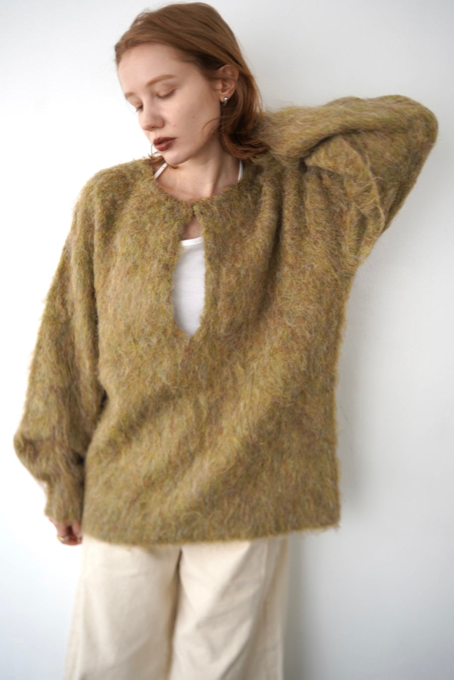 Deep skipper mohair knit
