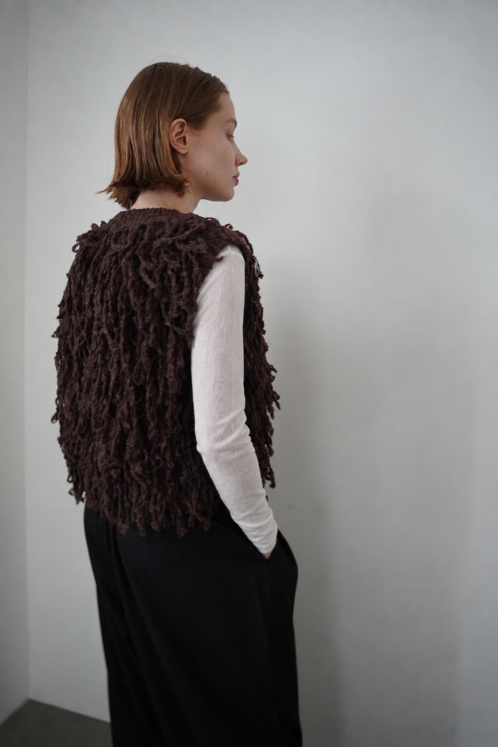 Boucle fringe vest