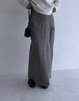 Side  pocket knit skirt