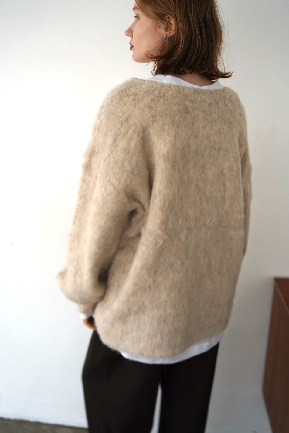 Deep skipper mohair knit