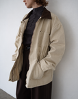 Corduroy Collar Two-Tone Jacket