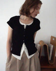 Layered  lib half sleeve tops