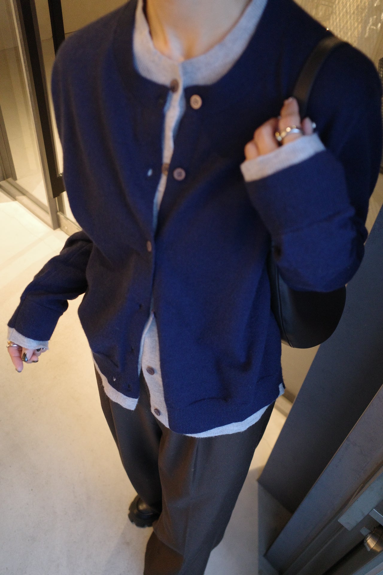 W layered cardigan