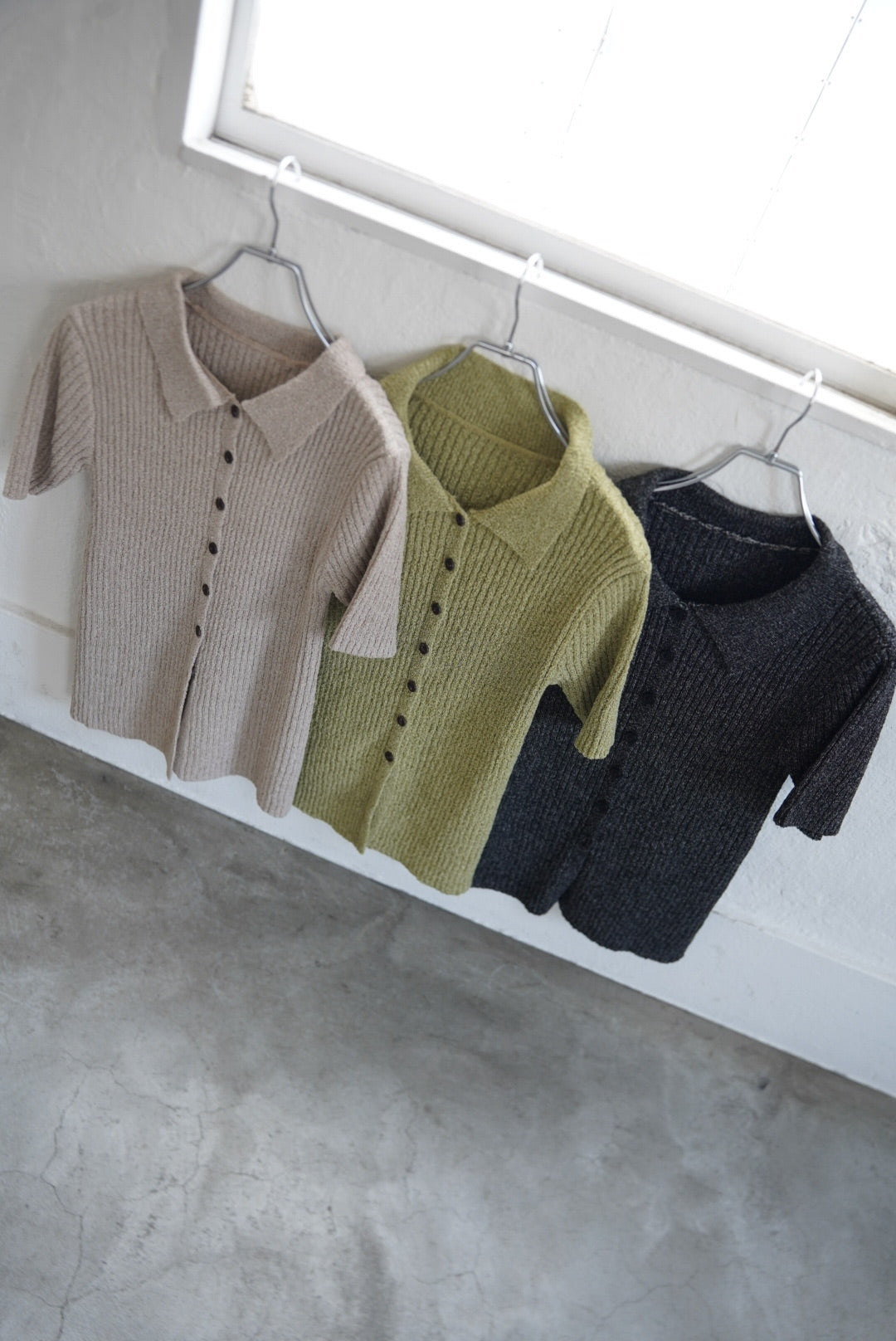 Bouclé knit polo