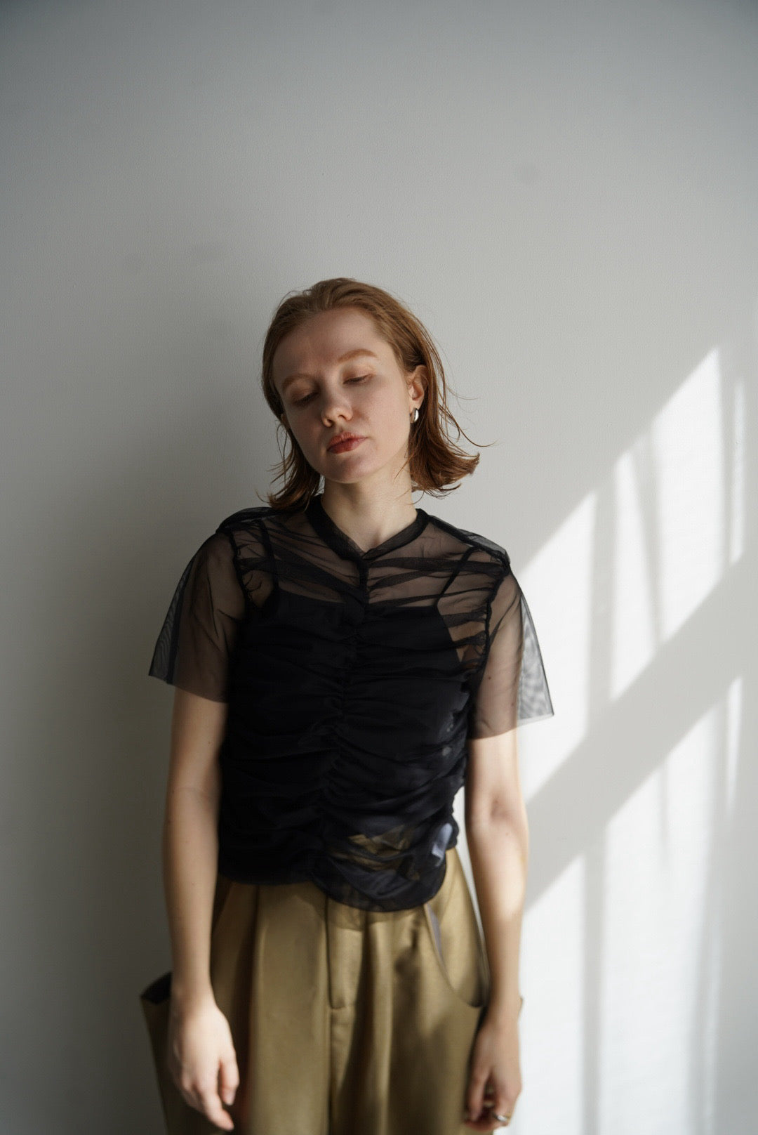 Tulle shirring Tshirts