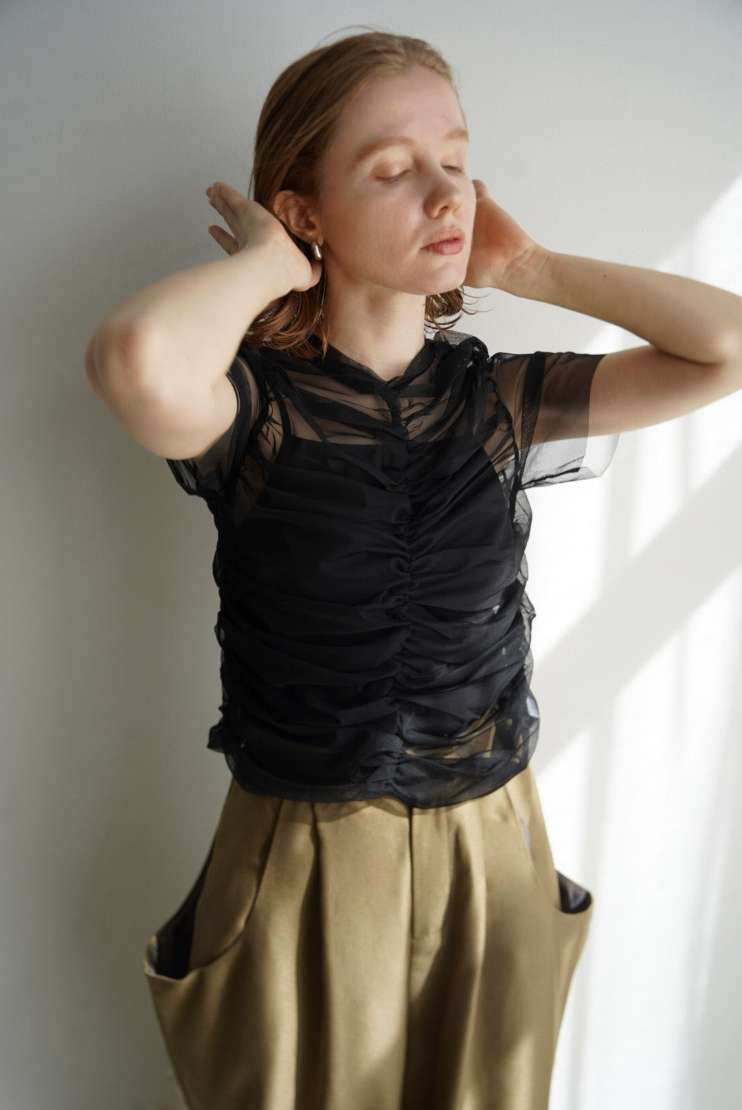 Tulle shirring Tshirts
