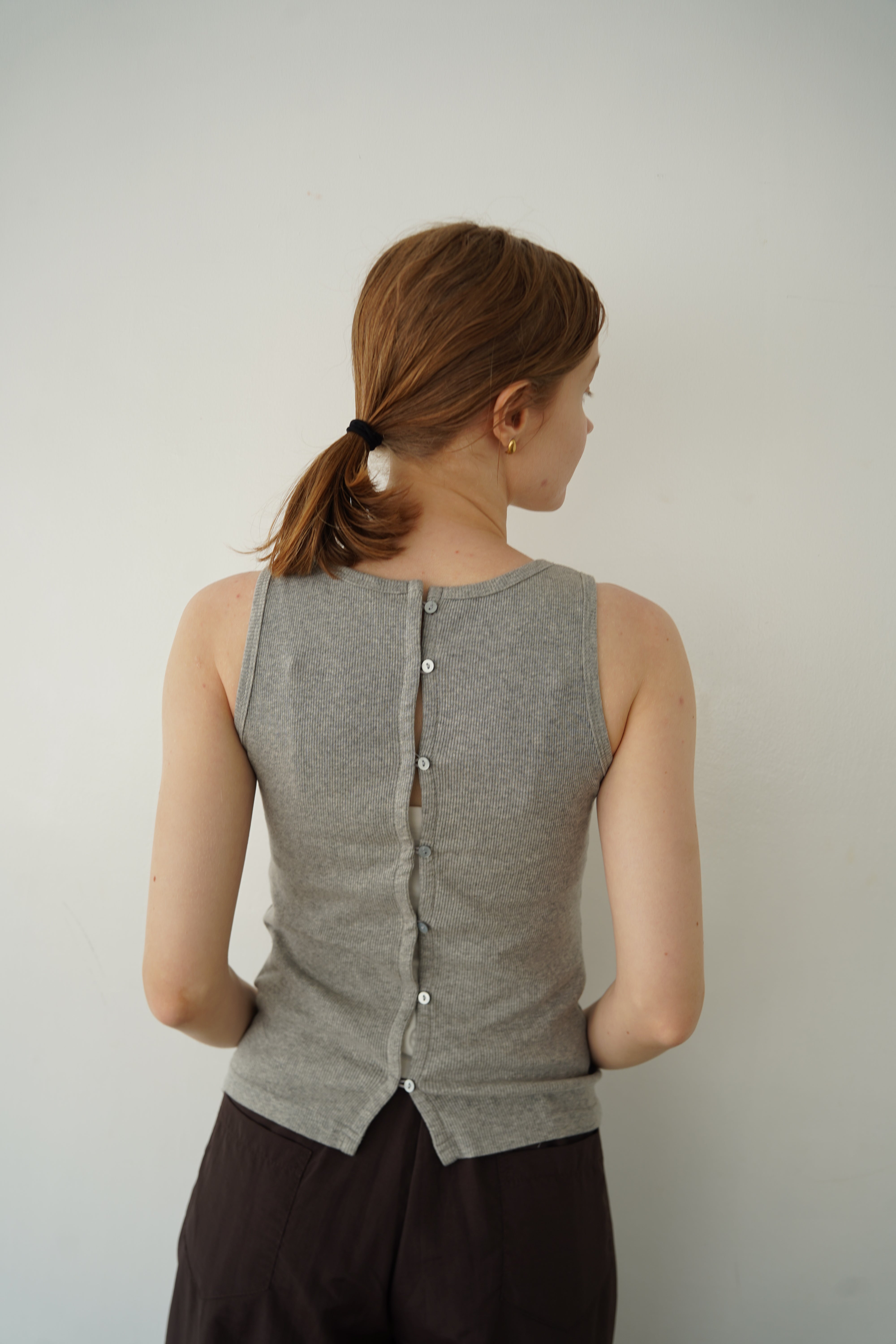 2WAY button tank top