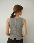 2WAY button tank top