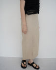 Jacquard slit skirt