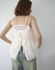 Front ribbon shaggy top