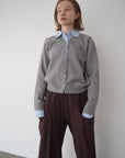 Shirt docking knit cardigan
