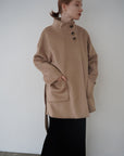 【予約販売】11月中旬発送-Back button stand shaggy coat
