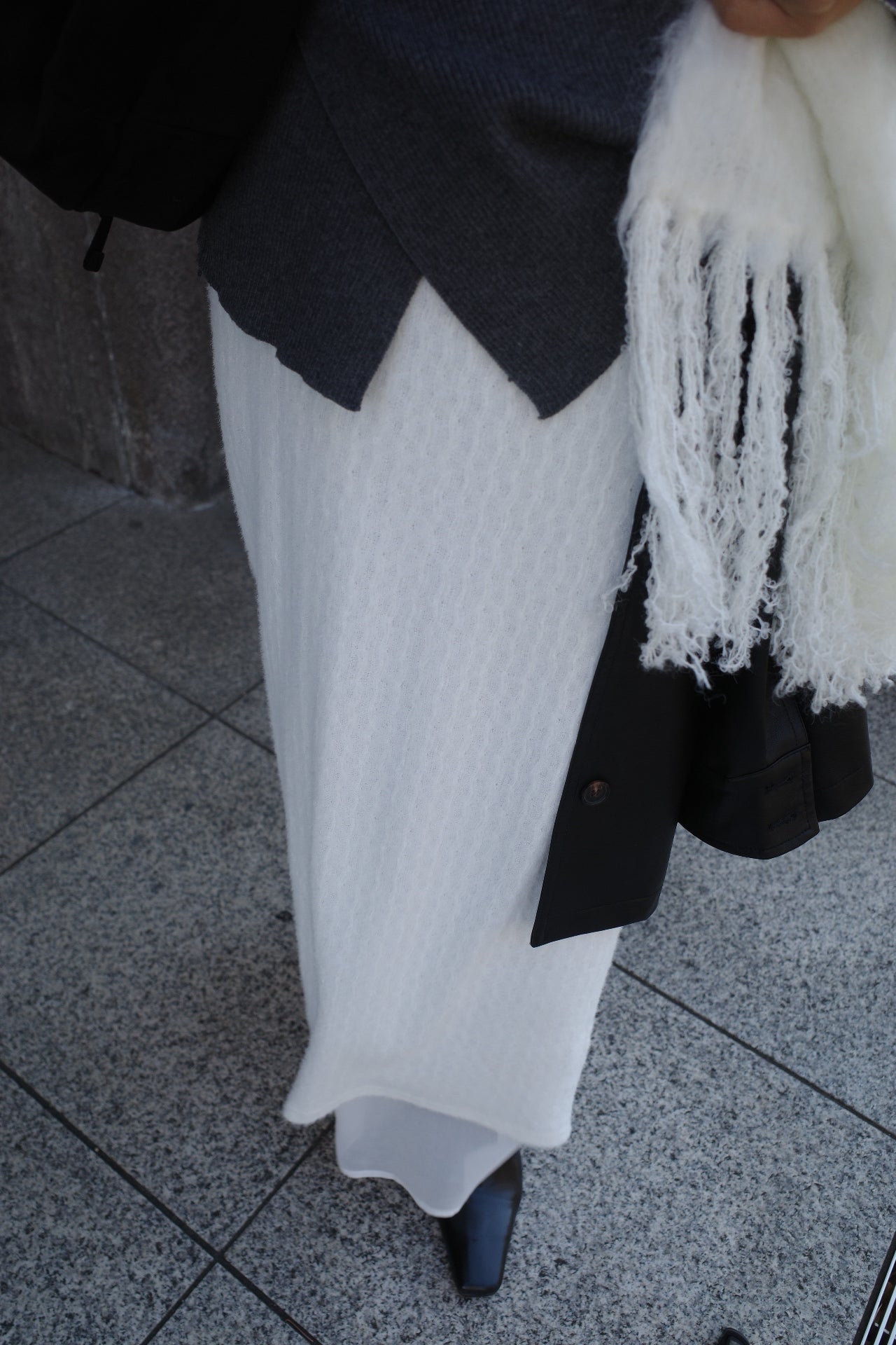 Alpaca layered skirt