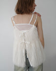 Front ribbon shaggy top