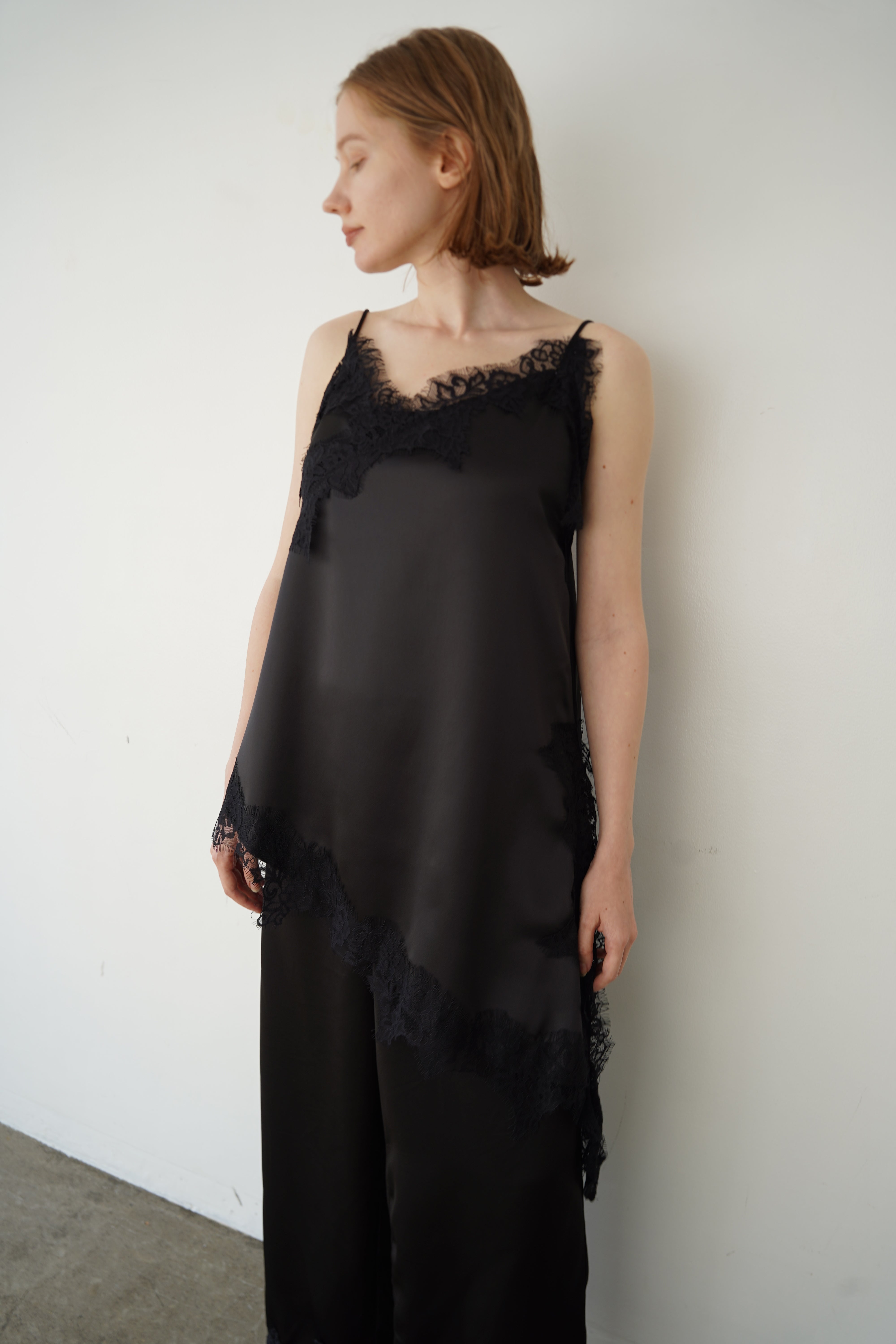 Sier race satin camisole