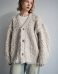 Shaggy mohair cardigan