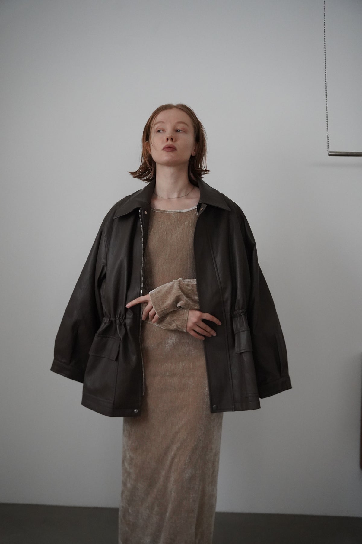 Velours back open one-piece