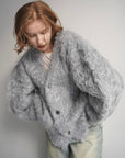 Shaggy mohair cardigan