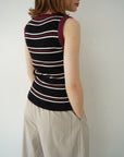 Bi-color boarder tank top