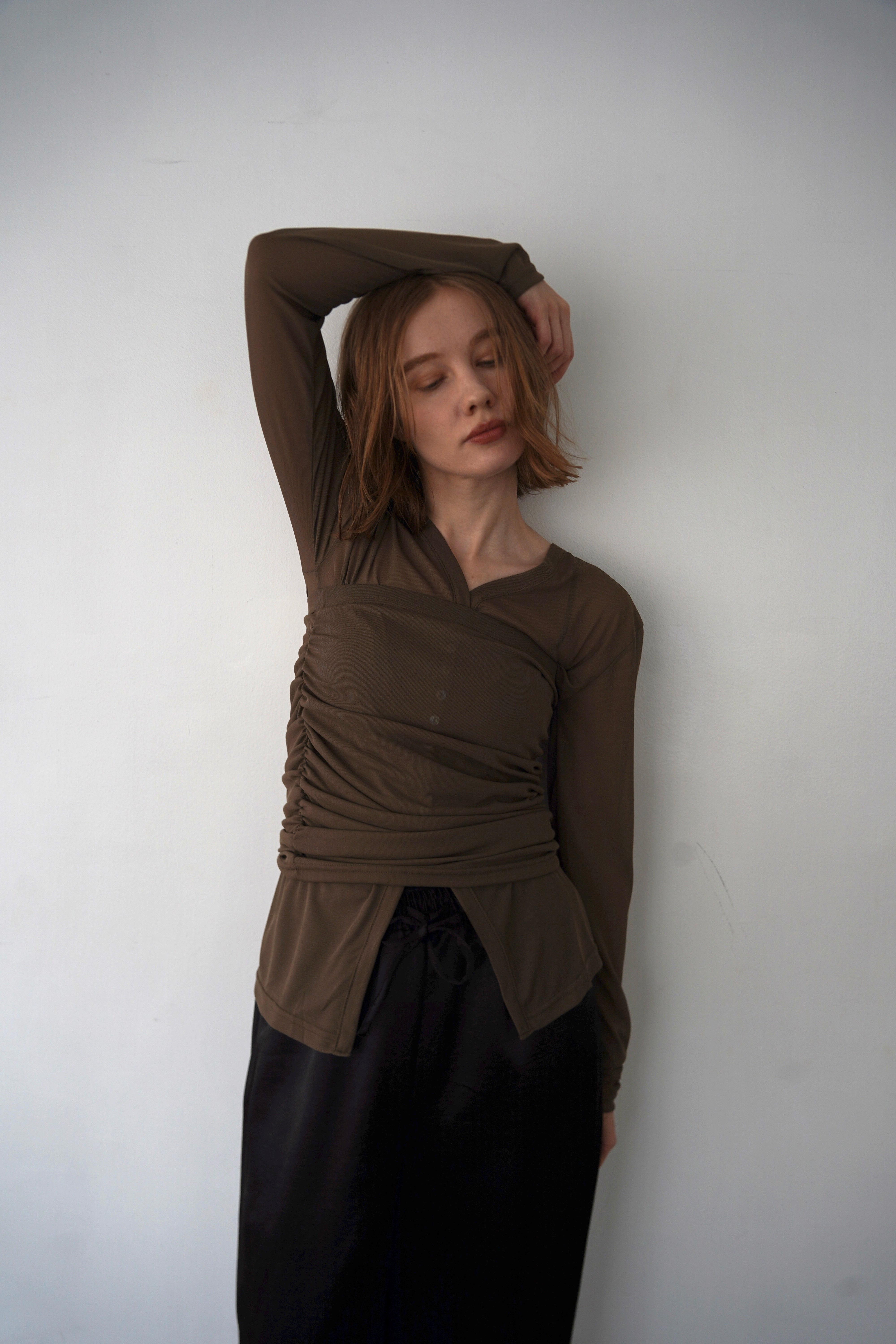 Sheer bustier cardigan