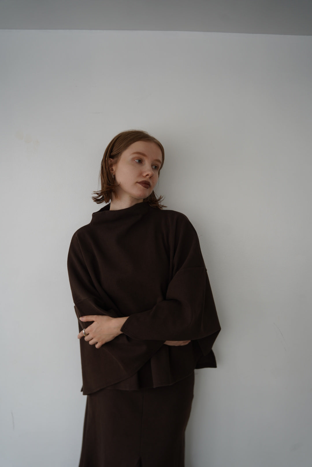 Bottle neck  poncho tops