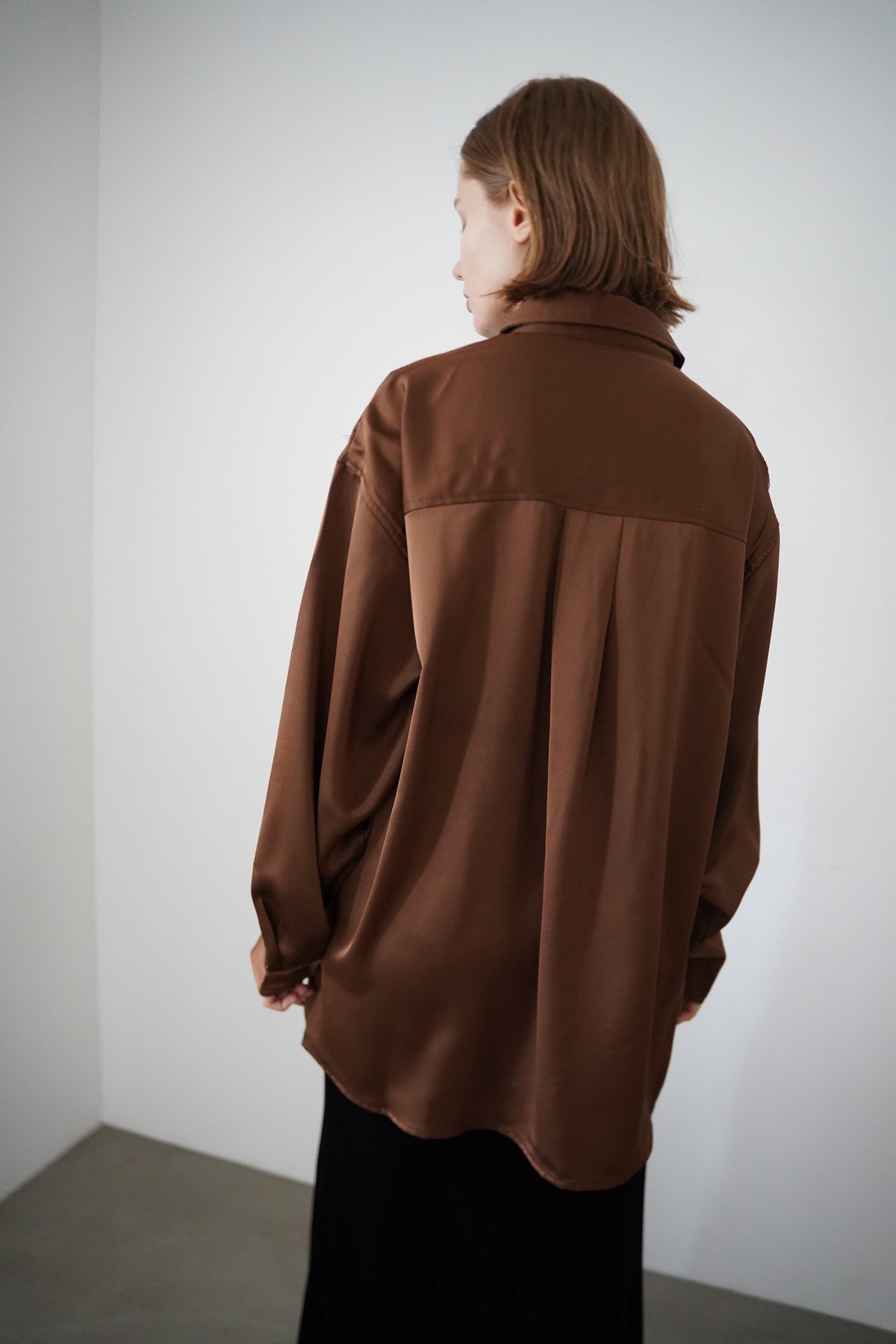 Satin race over shirt