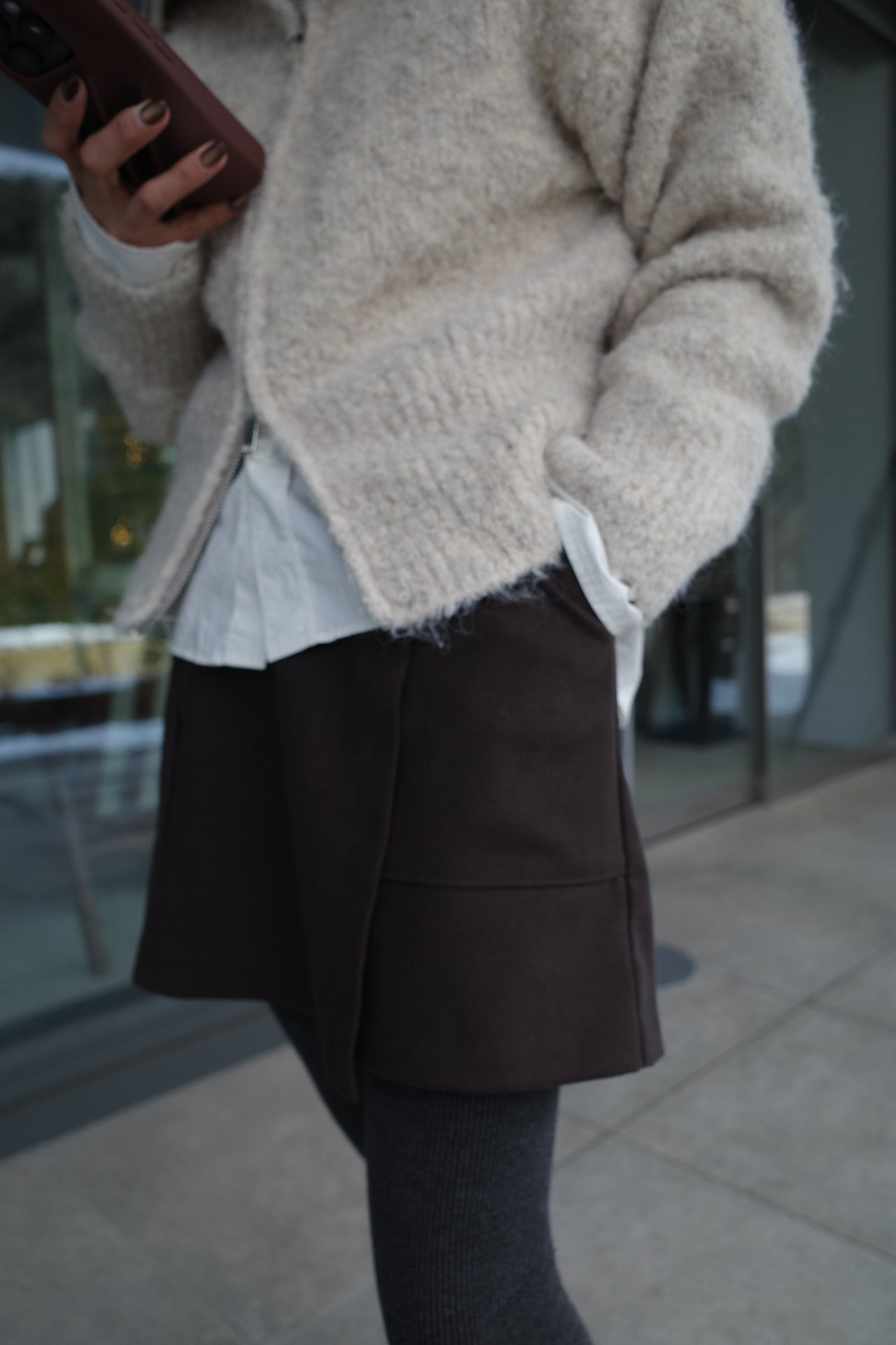 Pocket rap mini skirt