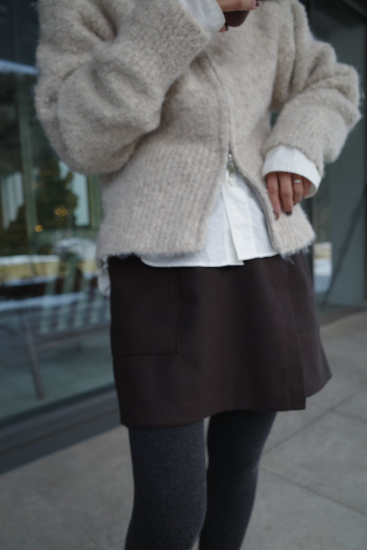 Pocket rap mini skirt