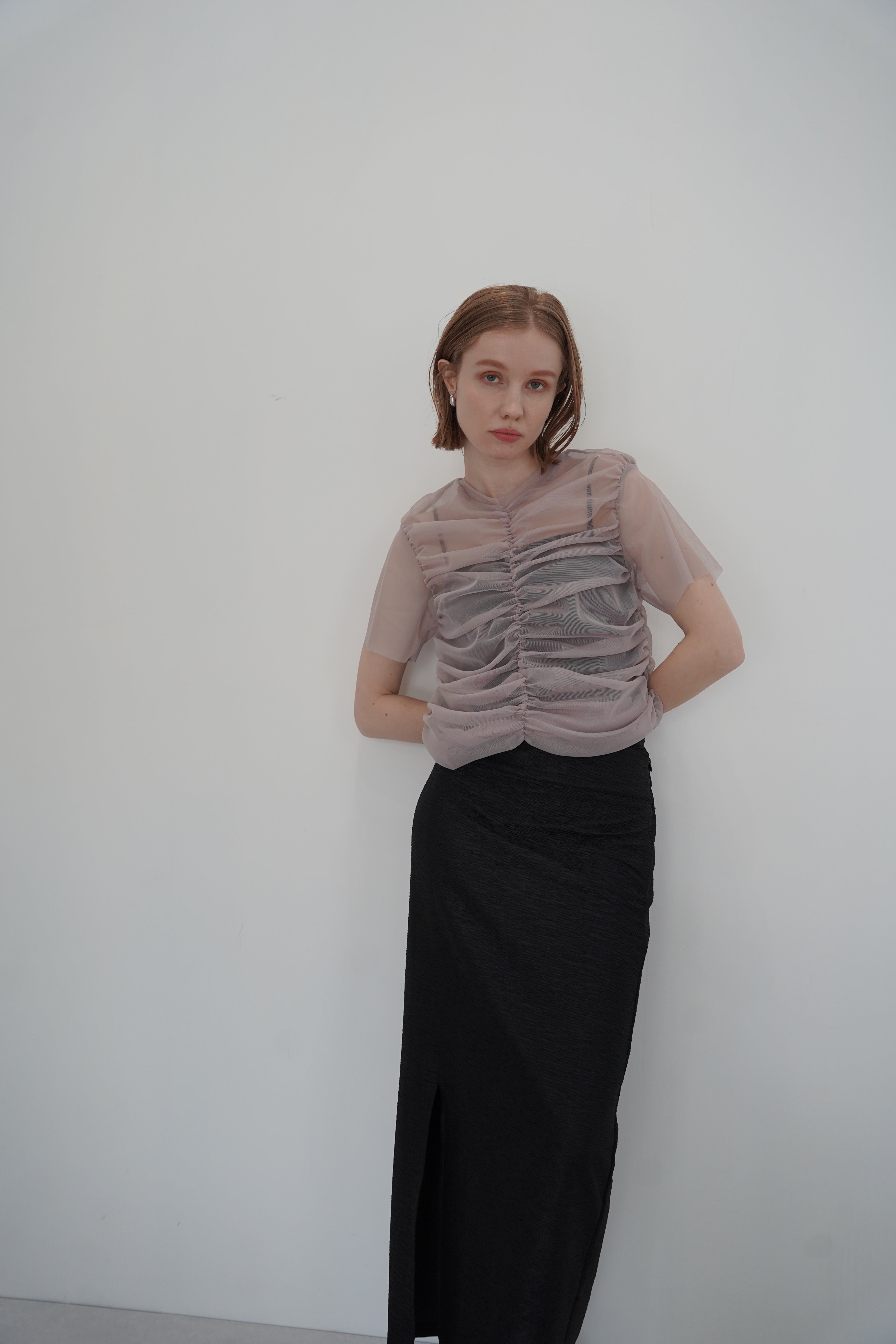 Tulle shirring Tshirts