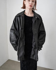 String leather jacket