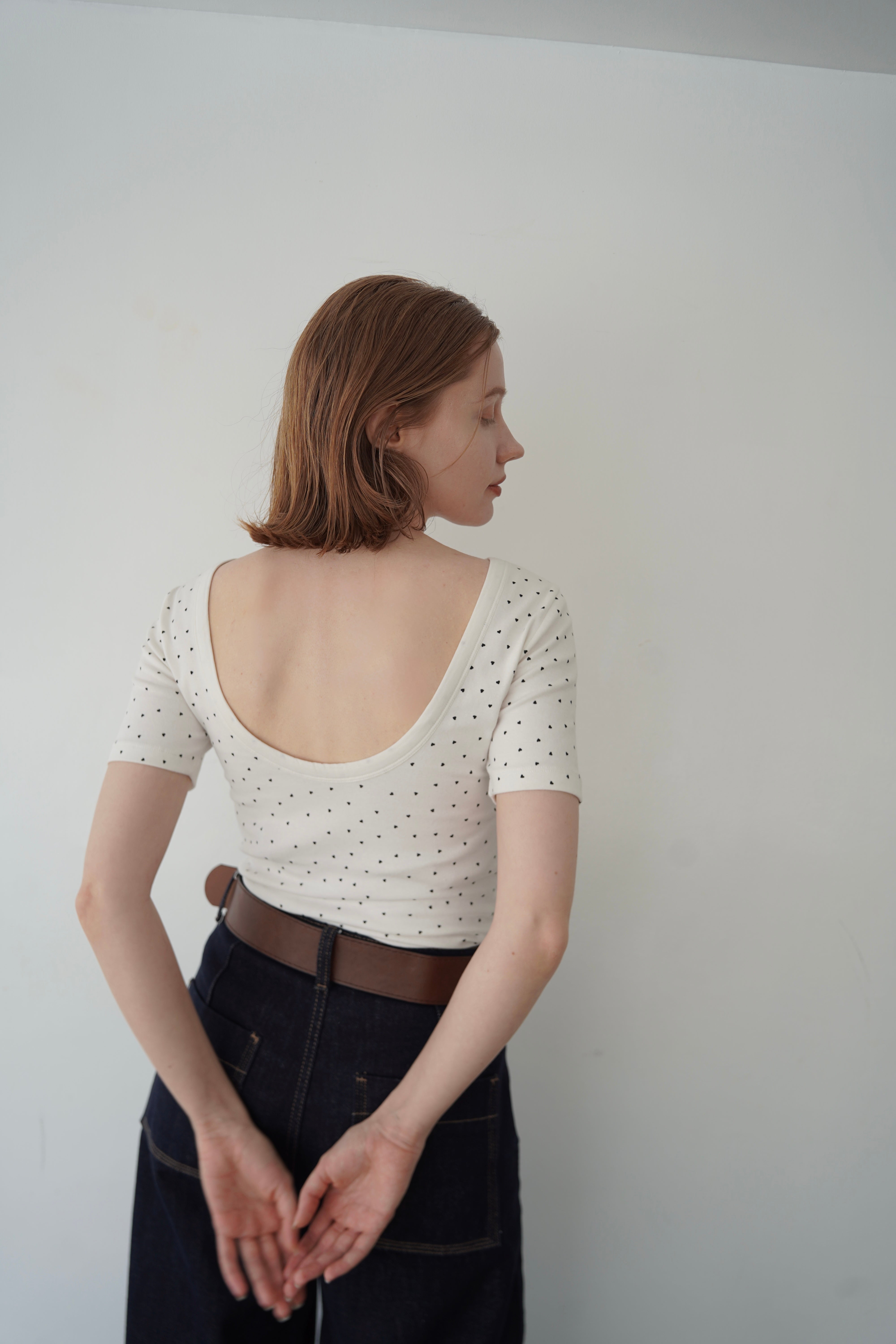 【6/5-発売】Heart dot back open T