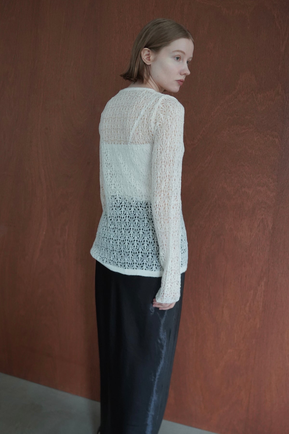 Mohair Touch Openwork Cardigan