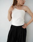 One shoulder lib top