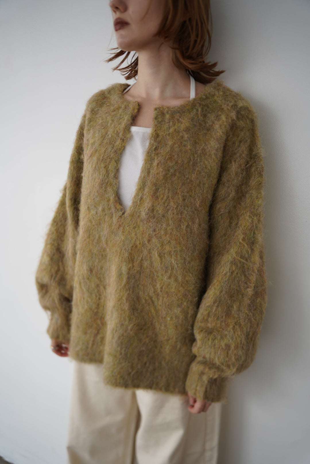 Deep skipper mohair knit