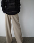 Side pleats slacks pants