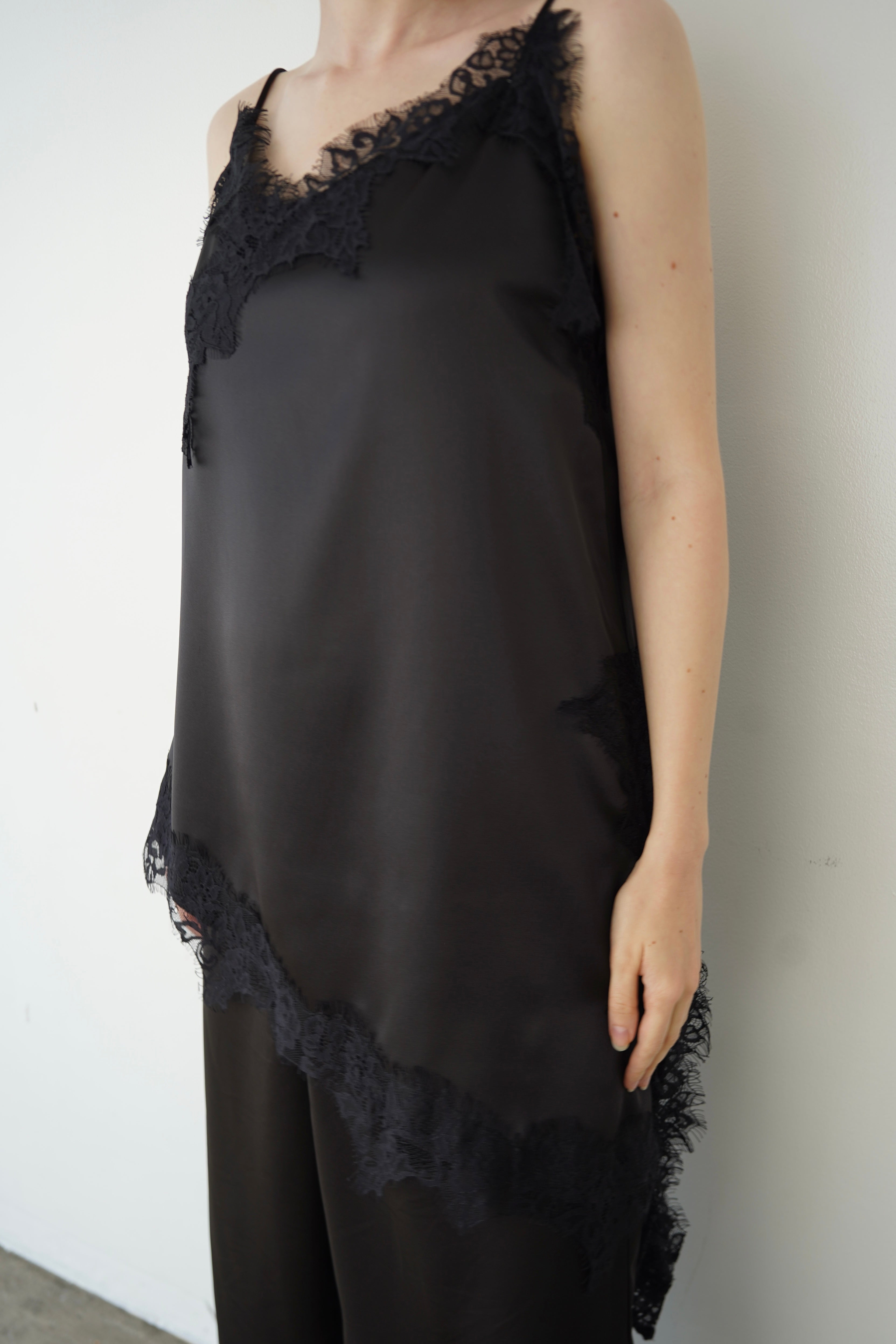 Sier race satin camisole