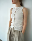 2WAY button tank top