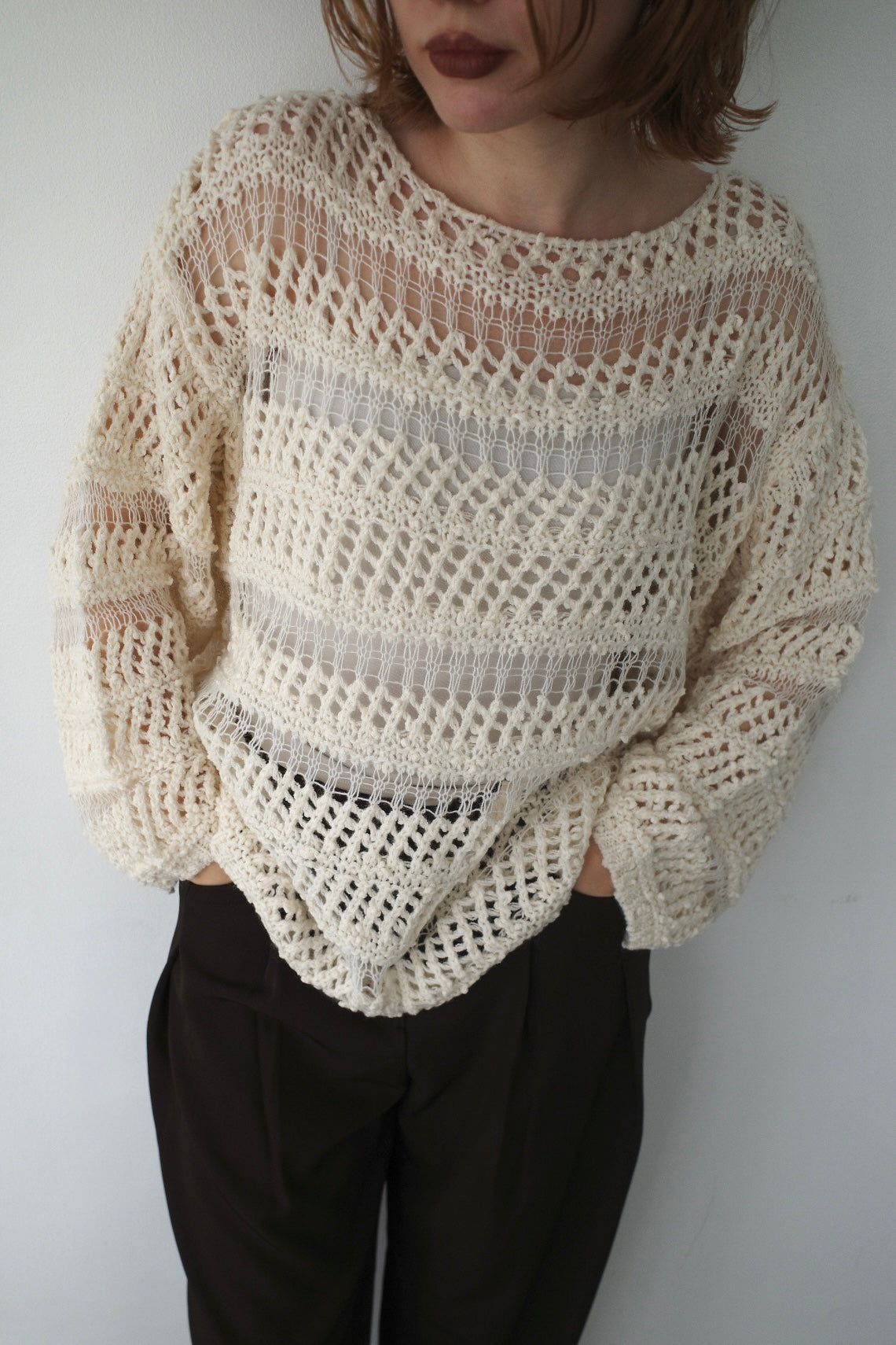 Design pattern sheer knit
