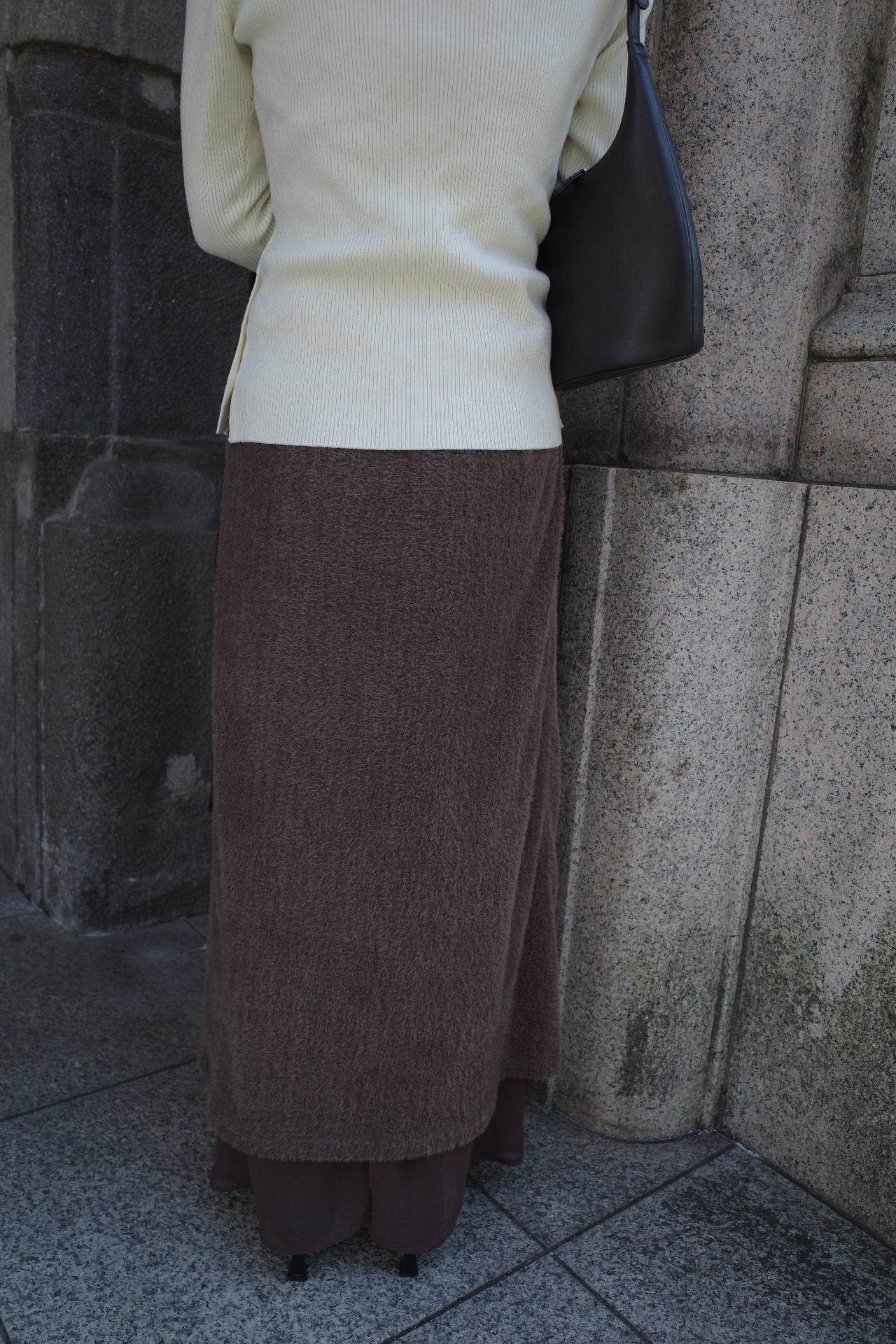 Alpaca layered skirt