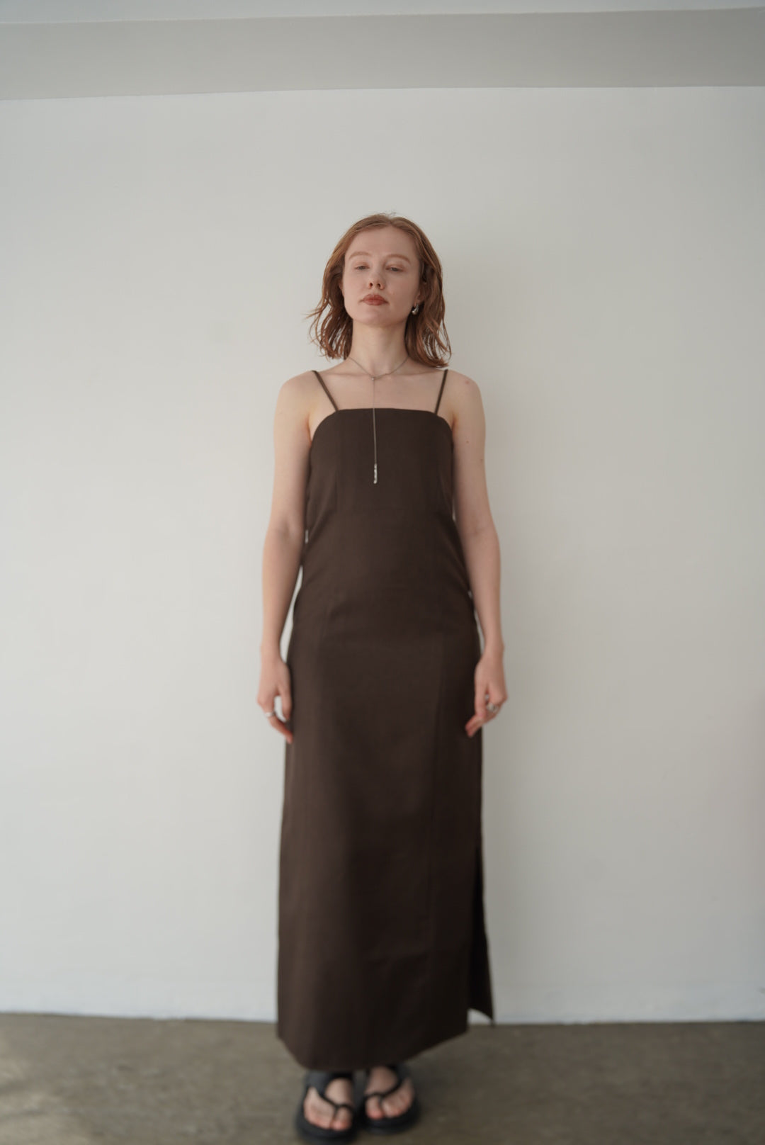 Twill camisole one-piece