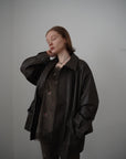 String leather jacket