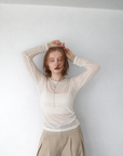 Layered see-through top