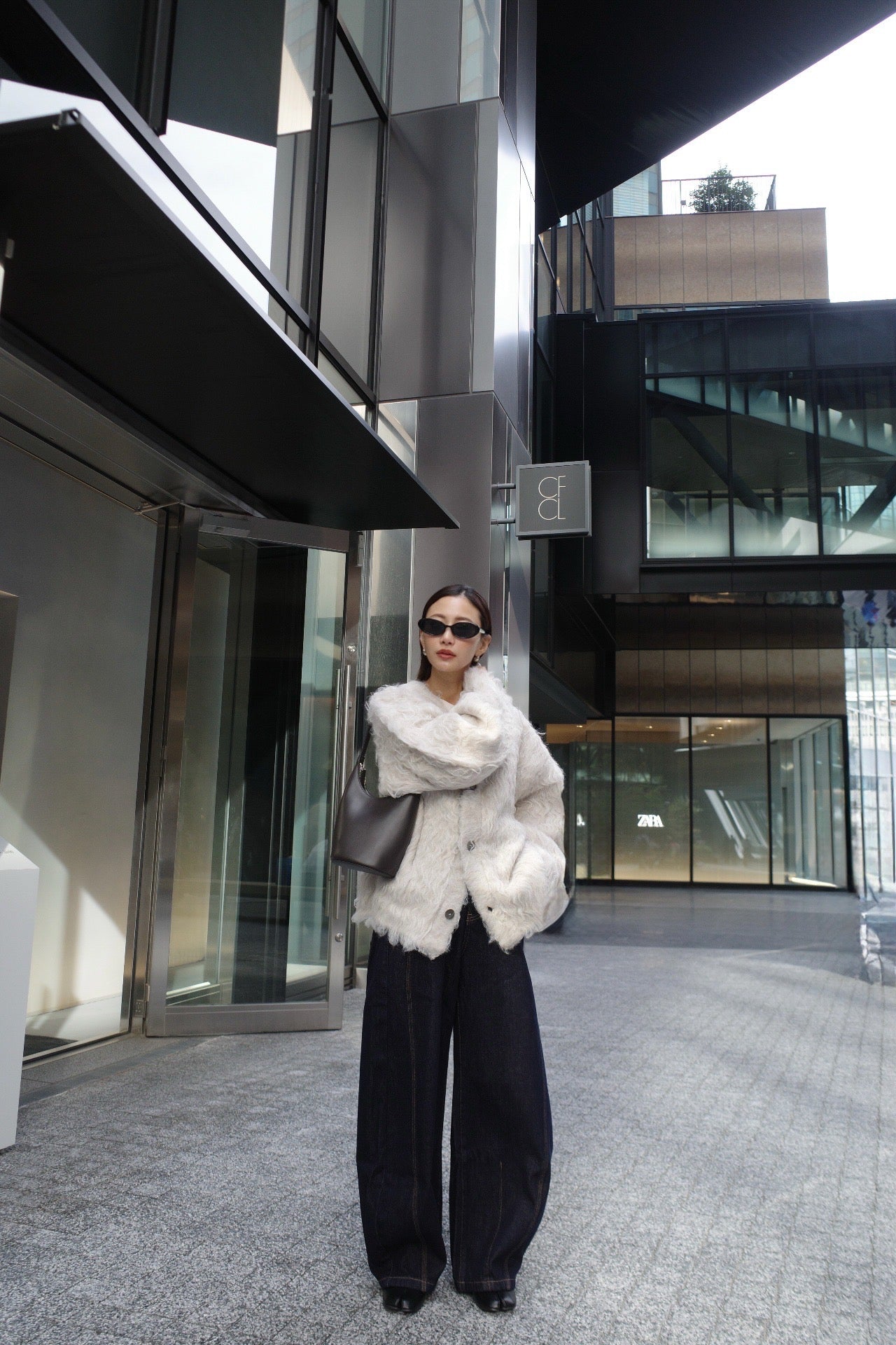 Shaggy mohair cardigan