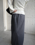 Wool soft long skirt