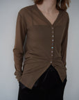 Sheer bustier cardigan