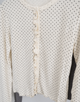 Dot frill cardigan