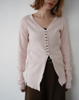 【再入荷】Vneck button lib cardigan