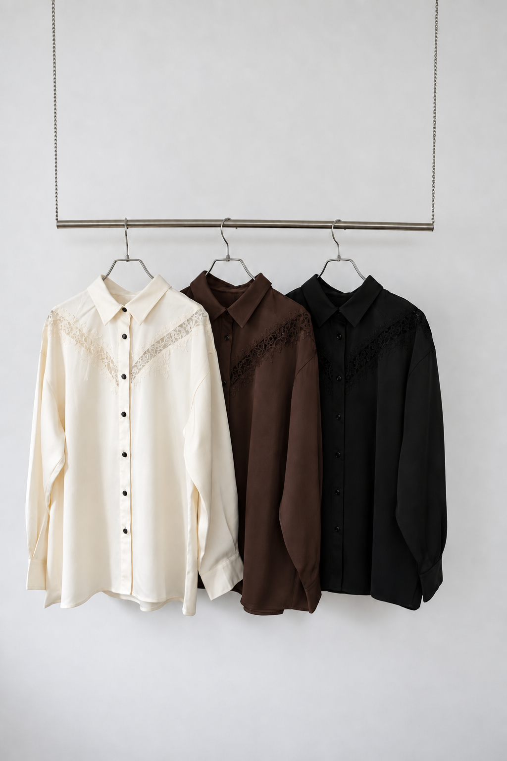 Satin race over shirt