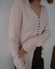 【再入荷】Vneck button lib cardigan