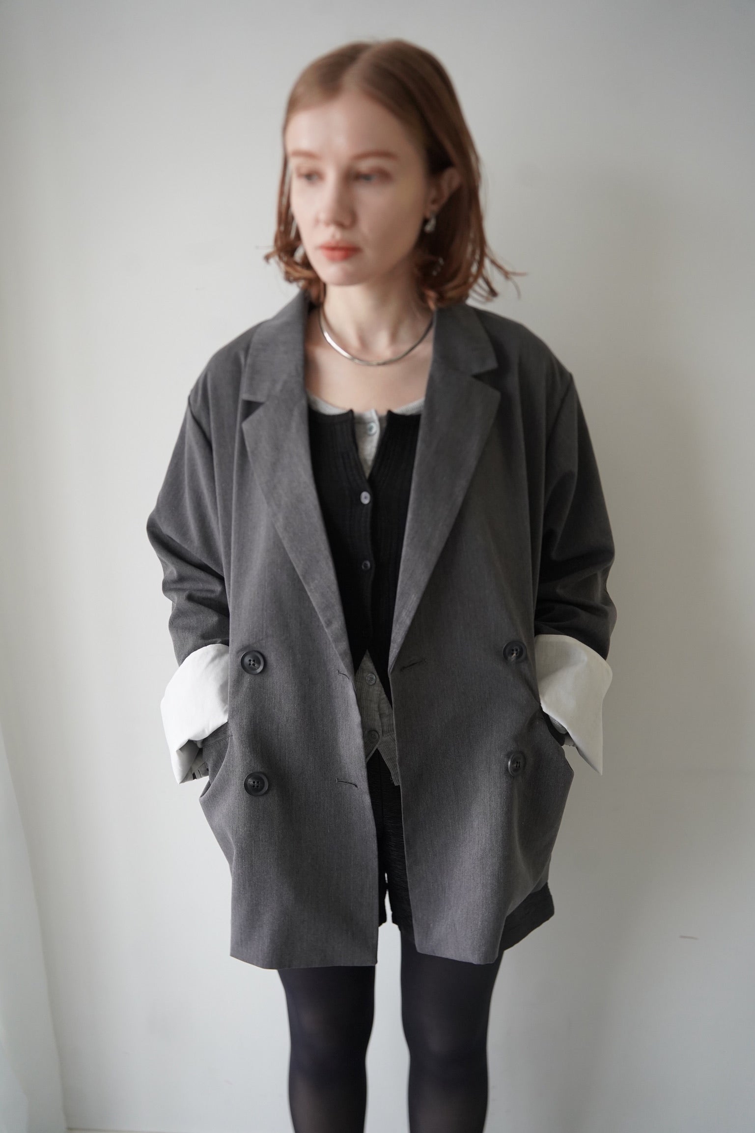 Turn up cuffs tailor jacket – WELINOA